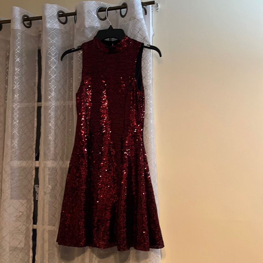 Red sparkly dress